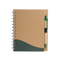 Caderno Ecológico com Caneta com Logotipo