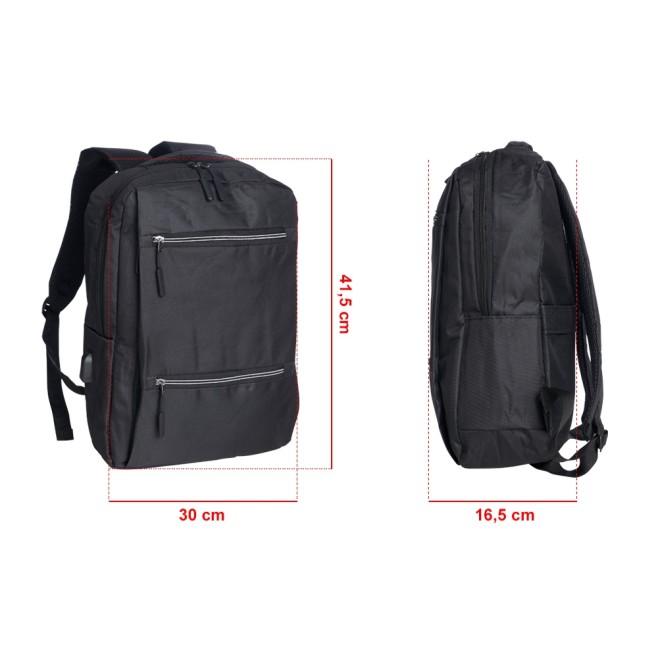 Mochila De Nylon Usb 17L