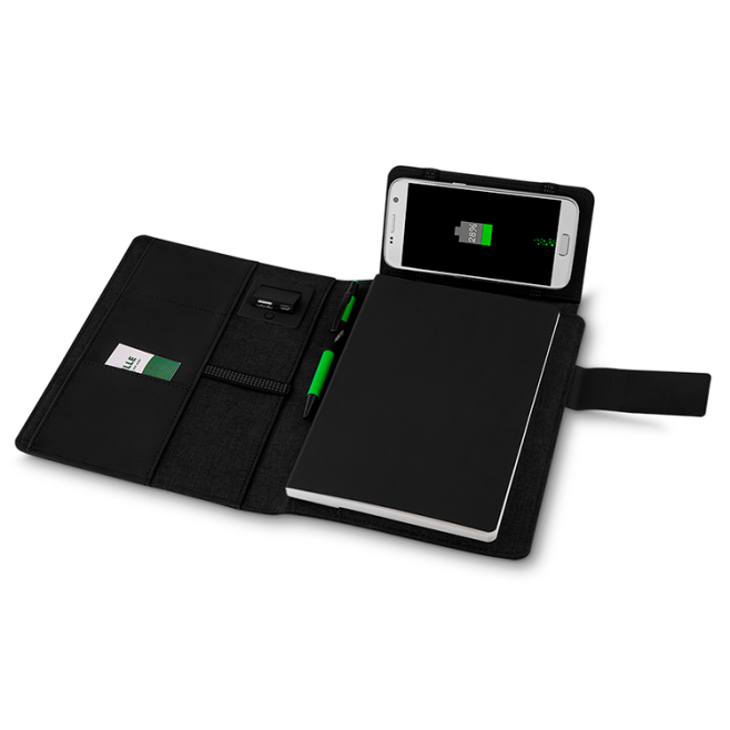 Caderno De Anotações Com Powerbank Indução Personalizado