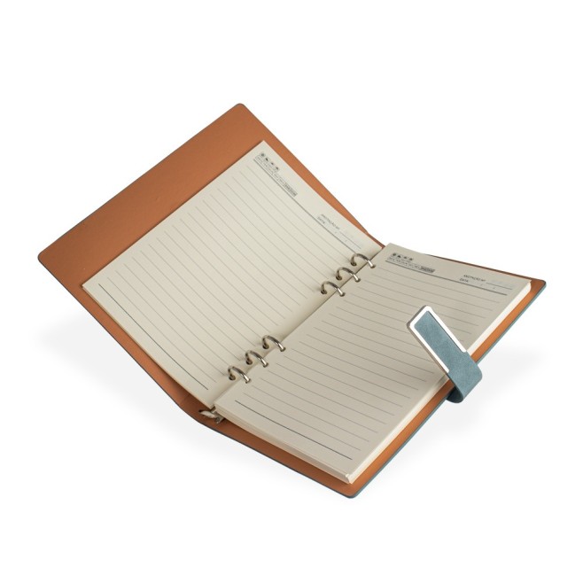 Caderno Fichário PU Personalizado com Logotipo
