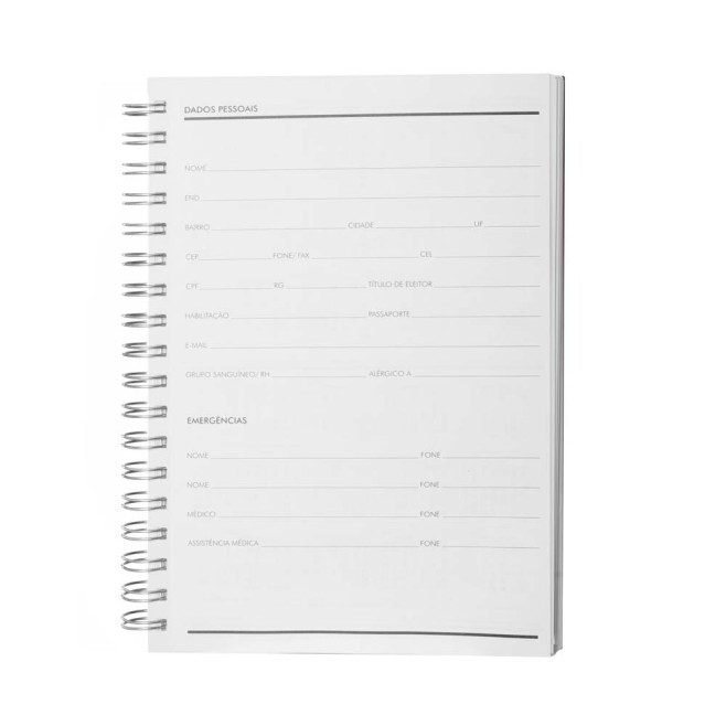 Caderno planner capa em PU