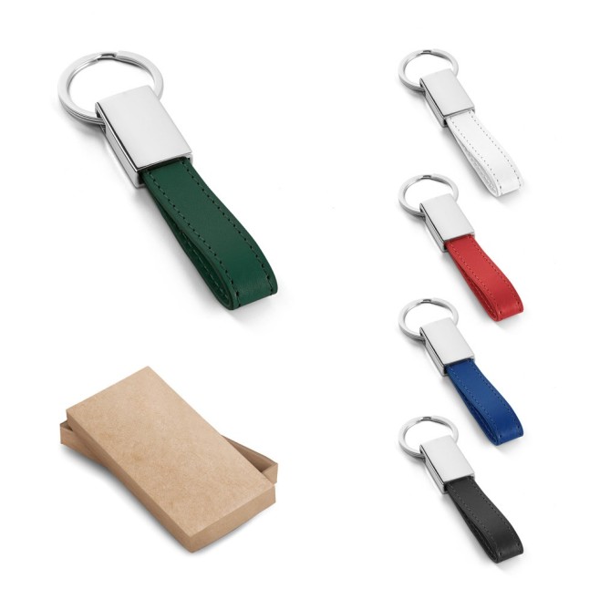 Chaveiro Couro Sintético e Metal Personalizado