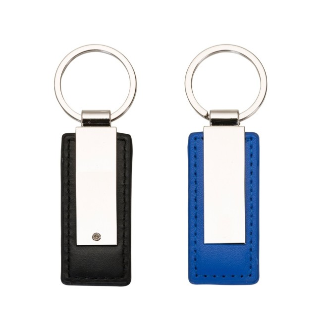 Chaveiro Metal com Couro Promocional