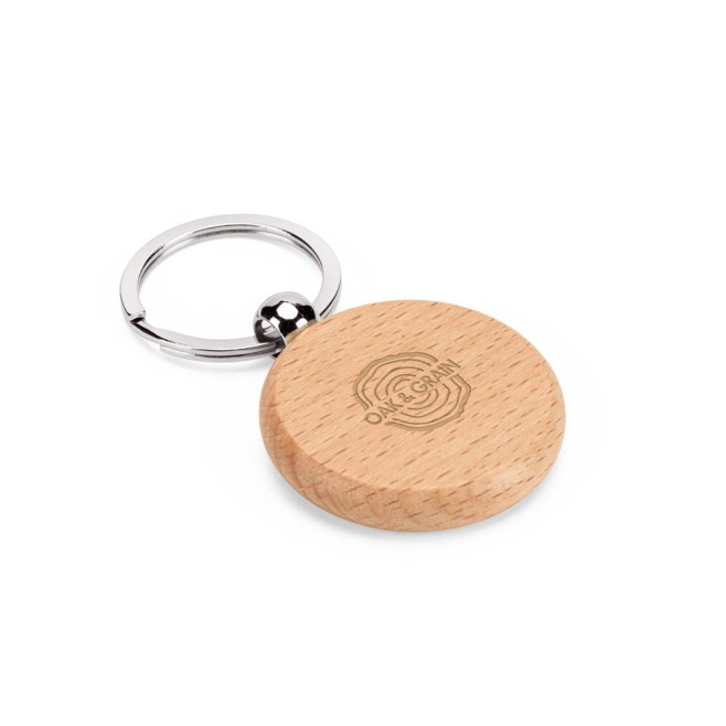 Chaveiro Redondo em Madeira Personalizado