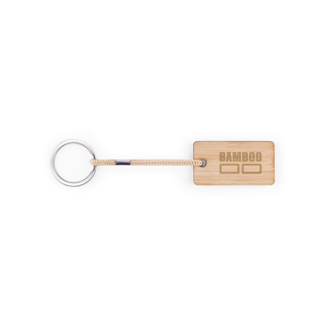 Chaveiro Retangular em Bambu Personalizado