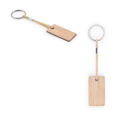 Chaveiro Retangular em Bambu Personalizado
