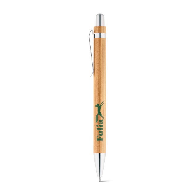Conjunto de Esferográfica e Lapiseira em Bambu Personalizado