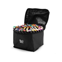 Kit Canetas Marcadoras Pontas Duplas 100 Cores Promocional