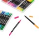 Kit Canetinhas Ponta Dupla Com 144 Cores Personalizada
