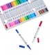 Kit Canetinhas Ponta Dupla Com 24 Cores Personalizado