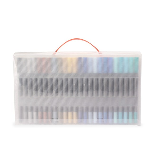Kit Canetinhas Ponta Dupla Com 72 Cores Personalizada