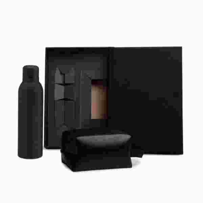 Kit Garrafa E Necessaire - Preto - 2 Pçs Personalizado