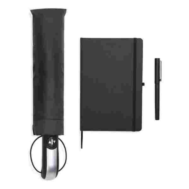 Kit Guarda-Chuva, Caderno E Caneta - 3 Pçs Personalizado
