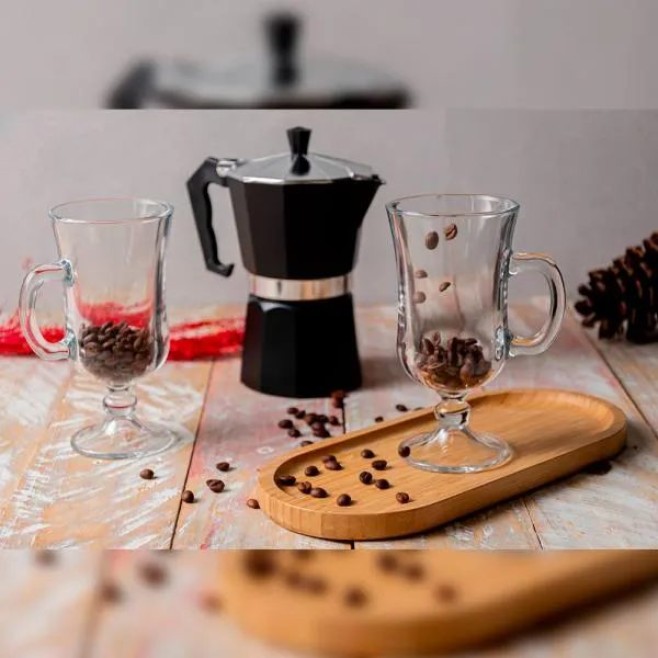 Kit para Café com Cafeteira Italiana Personalizado