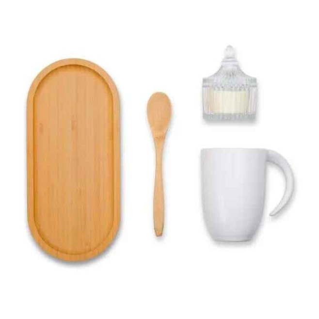 Kit Para Café Com Vela Aromatizada - 4 Pçs Personalizado
