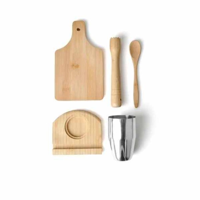 Kit Para Caipirinha Em Bambu 6 Peças Personalizado