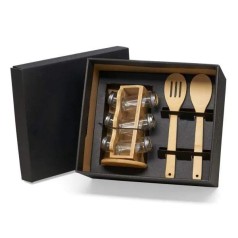 Kit Porta Condimentos e Colheres Personalizado
