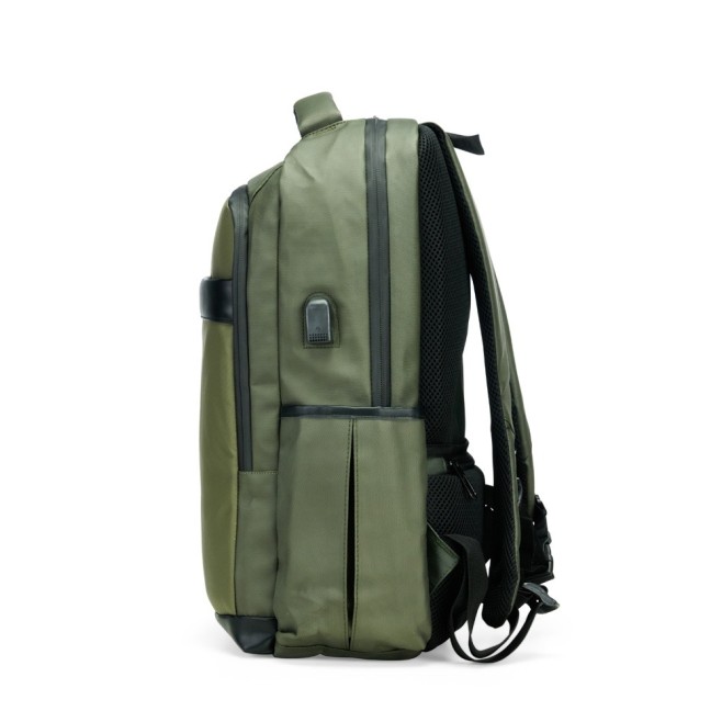 Mochila Couro Sintético USB 21 Litros Personalizada