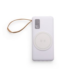 Power Bank 10.000mAh com Carregamento via Indução ou via Cabo Promocional